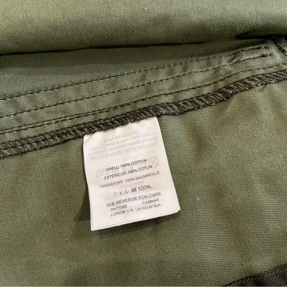 NWT J.Crew Factory XXSP Petite Mossy Brown resin-coated twill field jacket - Picture 9 of 12